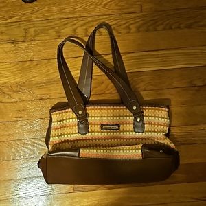 Caribbean Joe Multi-colored Leather Handbag/Purse/Satchel